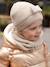 Ensemble bébé fille bonnet + snood + moufles noeuds écru - vertbaudet enfant 