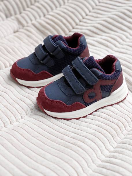 Baskets enfant garçon synthétique à scratchs lot bleu+marine - vertbaudet enfant 