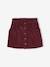 Jupe en velours poches coeur fille anthracite+cannelle+mauve - vertbaudet enfant 