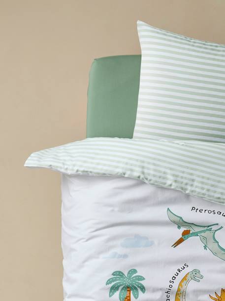 Parure enfant Magicouette DINOS, avec coton recyclé blanc imprimé - vertbaudet enfant 