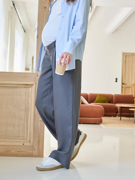 Pantalon de grossesse large gris - vertbaudet enfant 