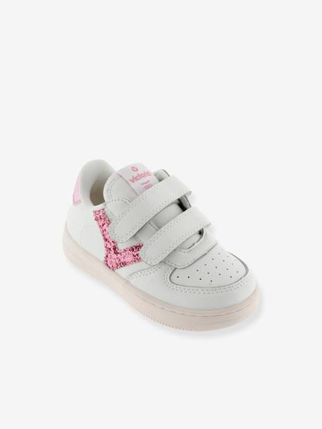 Baskets contrastantes Tiempo rose - vertbaudet enfant 