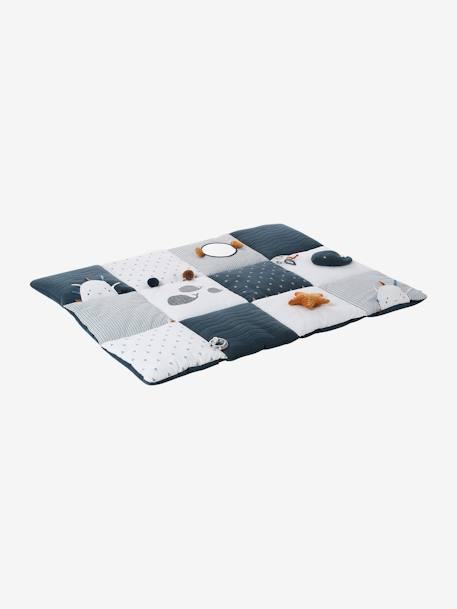 Tapis d'éveil moelleux et ludique bleu+écru+marron+multicolore+noir+rouge - vertbaudet enfant 