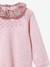 Tricot jurk met kraag van Liberty®-stof baby CYRILLUS gemêleerd roze - vertbaudet enfant 