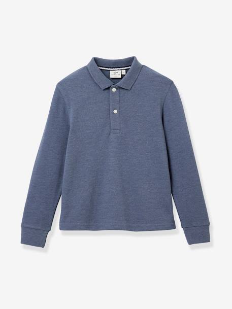 Polo garçon en coton biologique bleu nuit+marine - vertbaudet enfant 