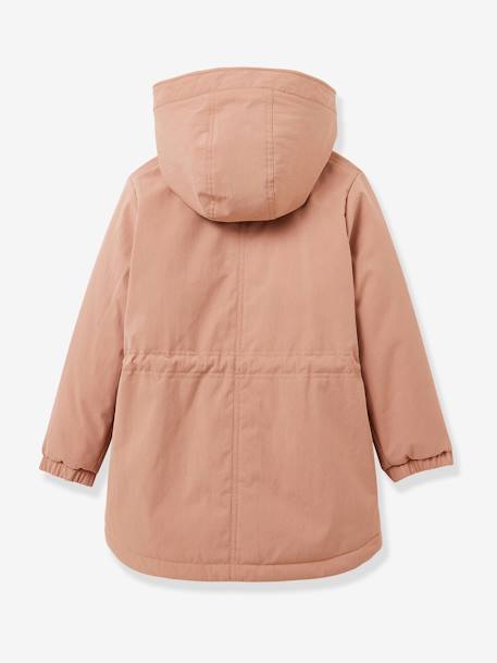 Parka fille doublée imitation fourrure rose - vertbaudet enfant 