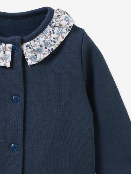 VERTBAUDET Cardigan Bébé Col Pointelle - Maille Coton Polyamide 12M (74CM) | Petit Col Boutonné Élégant