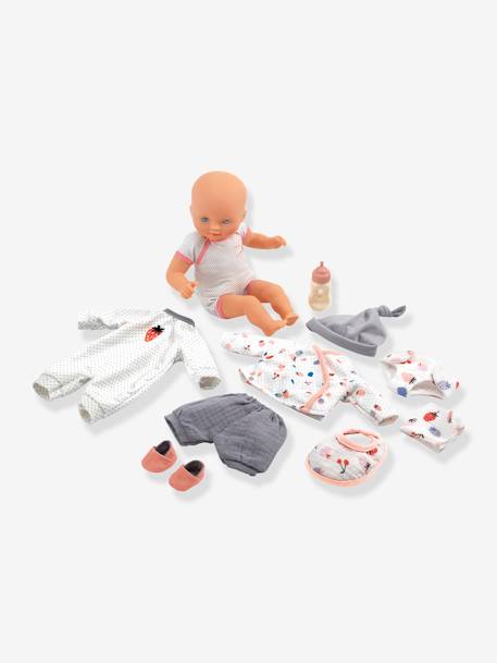 Koffer van Vanille, pop + accessoires DJECO blauw+wit - vertbaudet enfant 