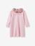 Robe en tricot col en tissu Liberty bébé rose chiné - vertbaudet enfant 