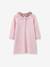 Tricot jurk met kraag van Liberty®-stof baby CYRILLUS gemêleerd roze - vertbaudet enfant 