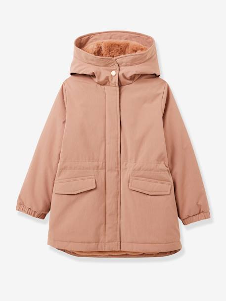 Fille-Manteau, veste-Parka fille doublée imitation fourrure
