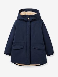 -Parka fille doublée imitation fourrure