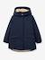Parka fille doublée imitation fourrure marine+rose - vertbaudet enfant 