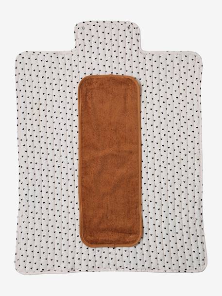 Tapis à langer de voyage écru+noisette - vertbaudet enfant 