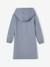 Robe à capuche en molleton fille détails fantaisie anthracite+bleu grisé+gris chiné+marine+vert - vertbaudet enfant 
