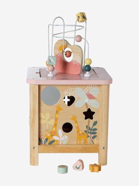 Grote houten activiteitenkubus rozen+Tanzania - vertbaudet enfant 