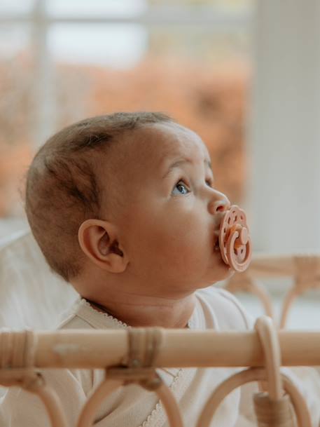 Lot de 2 sucettes-tétines Bohème, taille 1 de 0 à 6 mois beige+bleu+pêche - vertbaudet enfant 