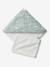 Set met aanpasbare badcape + washandje DANS LES BOIS saliegroen - vertbaudet enfant 
