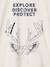 T-shirt motif cerf garçon manches longues écru - vertbaudet enfant 