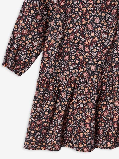 Robe à volant motifs fleurs fille rose imprimé - vertbaudet enfant 