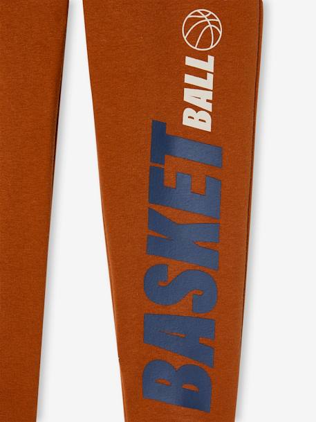 Joggingbroek voor jongens maxi typo antraciet+hazelnoot - vertbaudet enfant 