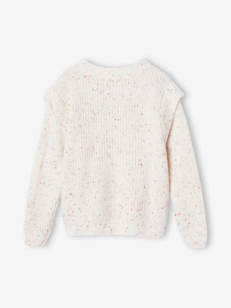 Pull maille moulinée fille vanille - vertbaudet enfant 