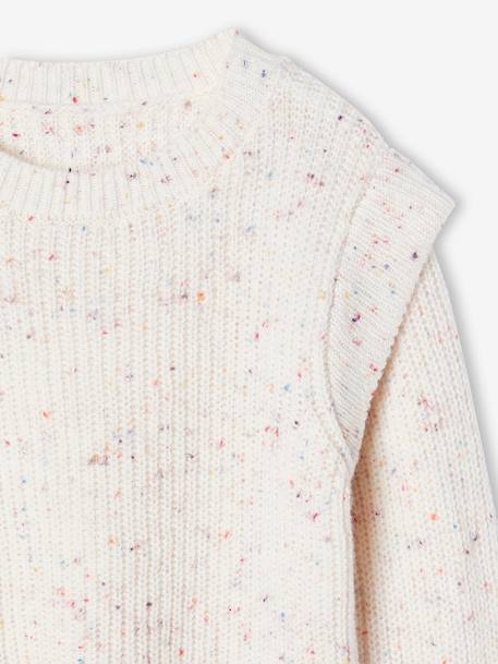 Pull maille moulinée fille vanille - vertbaudet enfant 