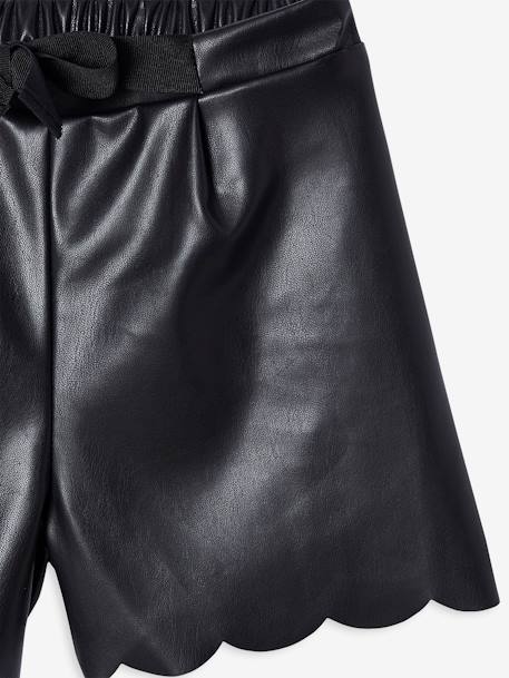 Short festonné avec noeud fille noir - vertbaudet enfant 