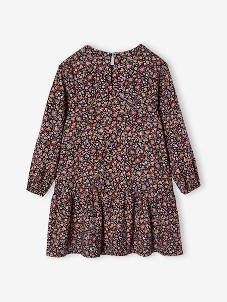 Robe à volant motifs fleurs fille rose imprimé - vertbaudet enfant 