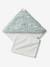 Set met aanpasbare badcape + washandje DANS LES BOIS saliegroen - vertbaudet enfant 