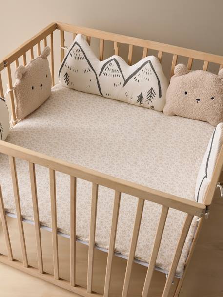 Tour de lit / Tour de parc coussins HYGGE beige imprimé - vertbaudet enfant 