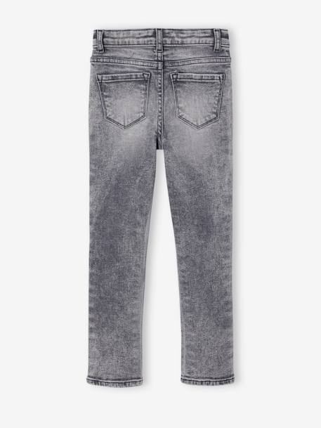 Jean fille slim morphologik tour de hanches fin bleu foncé+bleu moyen+denim gris+gris - vertbaudet enfant 