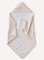 Set met aanpasbare badcape + washandje HYGGE beige, bedrukt - vertbaudet enfant 