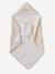 Set met aanpasbare badcape + washandje HYGGE beige, bedrukt - vertbaudet enfant 