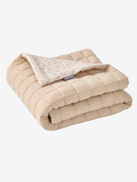 Couverture / Fond de parc bébé en gaze de coton HYGGE beige imprimé - vertbaudet enfant 