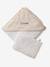 Cape de bain gaze de coton personnalisable + gant de toilette HYGGE beige imprimé - vertbaudet enfant 