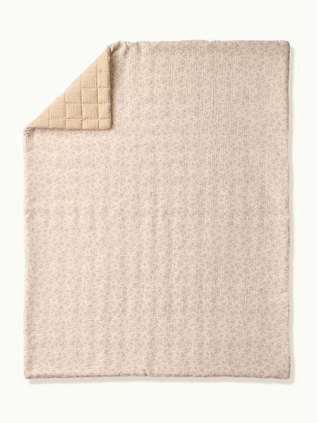 Couverture / Fond de parc bébé en gaze de coton HYGGE beige imprimé - vertbaudet enfant 