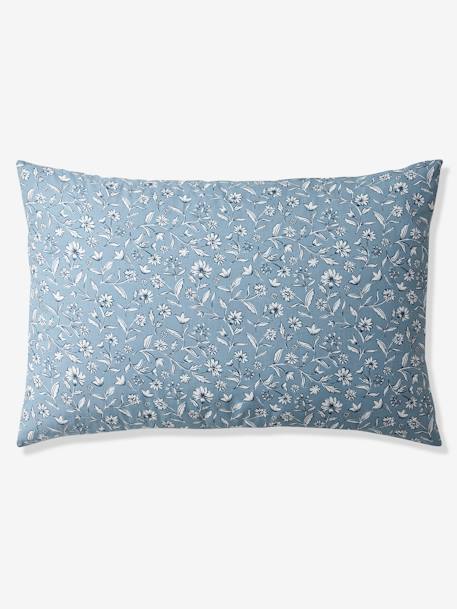 Parure housse de couette + taie d'oreiller enfant INDIA BLUE, réversible avec coton recyclé bleu imprimé - vertbaudet enfant 