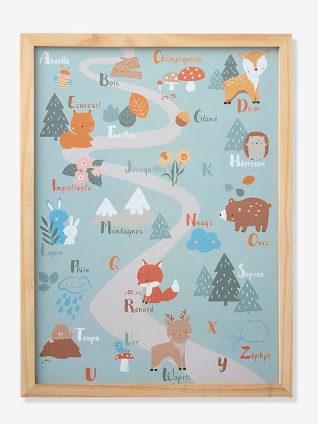 Frame + poster alfabet GREEN FOREST hout - vertbaudet enfant 