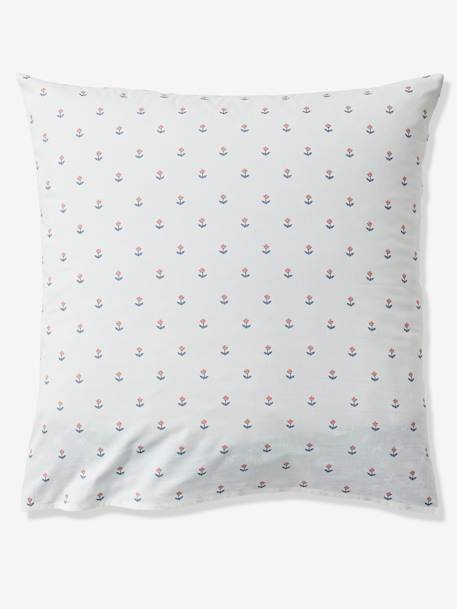 Parure housse de couette + taie d'oreiller enfant INDIA BLUE, réversible avec coton recyclé bleu imprimé - vertbaudet enfant 