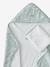 Cape de bain gaze de coton personnalisable + gant de toilette DANS LES BOIS vert sauge - vertbaudet enfant 