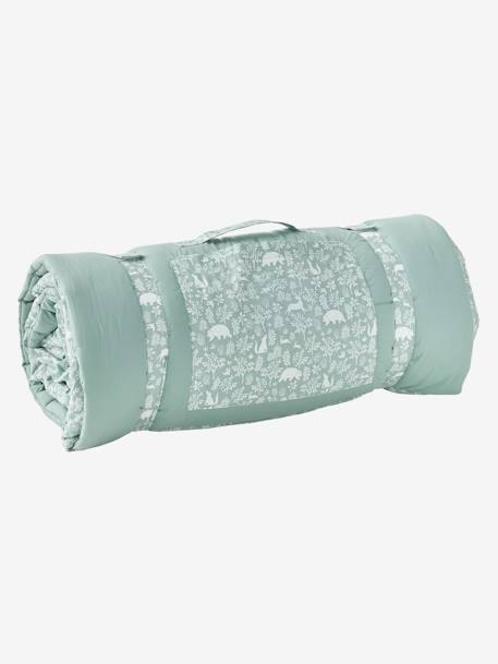 Couchage de sieste maternelle MINILI DANS LES BOIS personnalisable vert sauge - vertbaudet enfant 