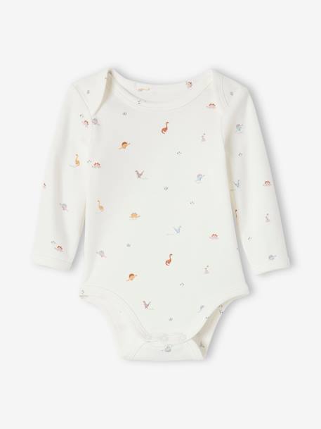 Lot 5 bodies manches longues bébé ouverture US en coton bio bleu - vertbaudet enfant 