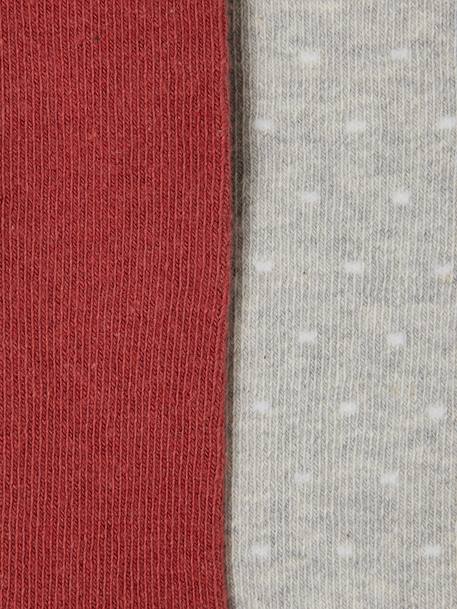 Lot de 2 paires de collants bébé fille gris chiné - vertbaudet enfant 