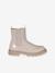 Boots enfant fille synthétique zippées et élastiquées écru+marine+marron - vertbaudet enfant 