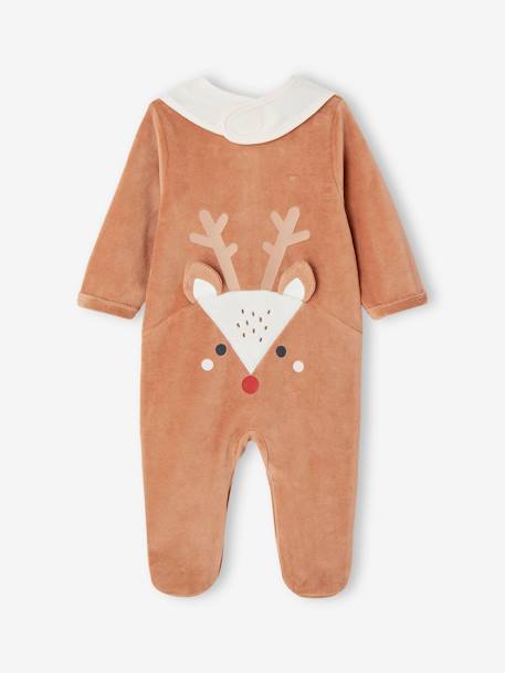 coffret Noël pyjama bébé et bavoir renne noix de pécan - vertbaudet enfant 