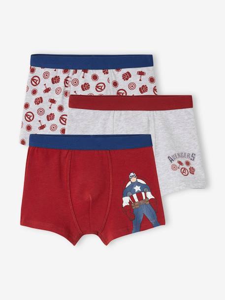 Lot de 3 boxers Marvel Avengers garçon lot rouge - vertbaudet enfant 