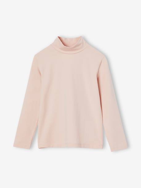 Lot de 3 tee-shirts BASICS à col montant fille bois de rose+mauve - vertbaudet enfant 