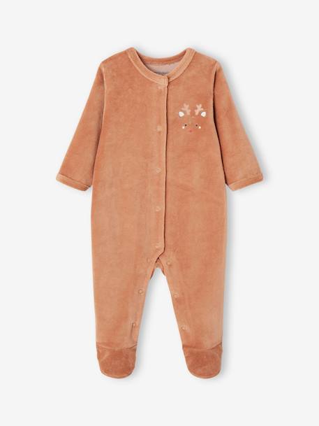 coffret Noël pyjama bébé et bavoir renne noix de pécan - vertbaudet enfant 