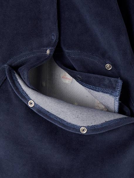 Pyjama Noël bébé garçon en velours brodé marine - vertbaudet enfant 